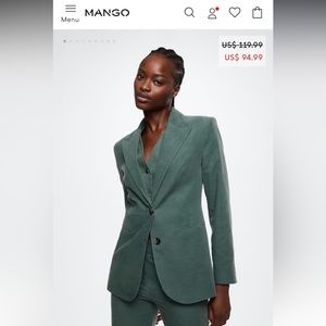 NWT Mango Corduroy blazer